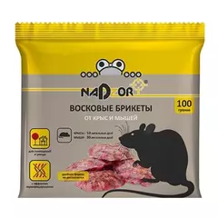 NADZOR Восковые брикеты от крыс и мышей 100 г