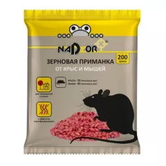 NADZOR зерновая приманка от мышей и крыс 200 г