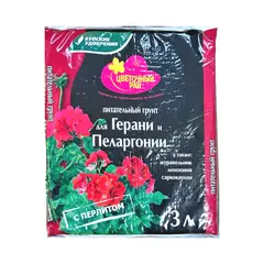 Грунт для Герани и Пеларгонии Цветочный рай 3 л