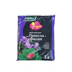 Грунт для Примулы и Фиалки Цветочный рай 3 л