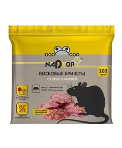 NADZOR Восковые брикеты от крыс и мышей 100 г