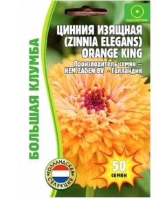 Цинния ORANGE KING изящная  50 шт РЕДКИЕ СЕМЕНА