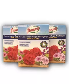 FLOROVIT Флоровит Для комнатных цветов супер длительного действия, гранулы 300 г (3 ШТУКИ)