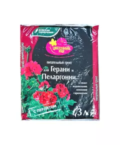 Грунт для Герани и Пеларгонии Цветочный рай 3 л