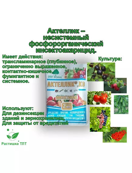 ЛТ Актеллик фосфорорганический инсектоакарицид 2 мл