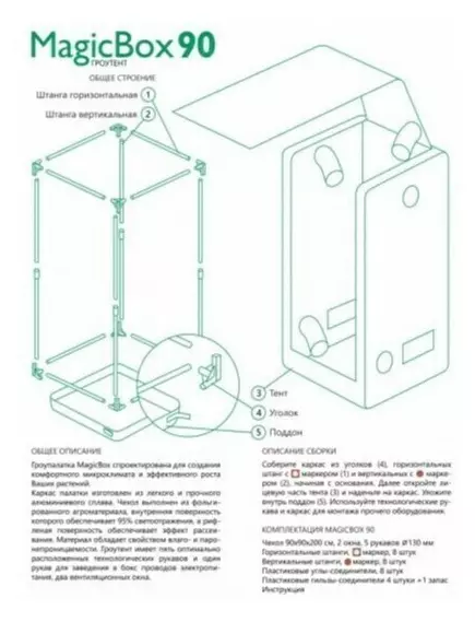 Гроубокс MAGIC CLOUD MAGICBOX 90х90х200 см