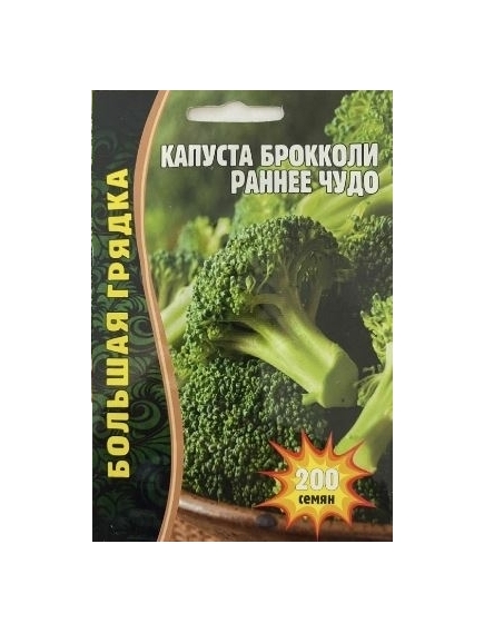 Капуста брокколи Раннее чудо 200 шт РЕДКИЕ СЕМЕНА