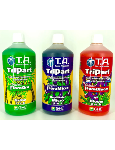 T.A. GHE  TRIPART FLORASET HW набор удобрений для жесткой воды