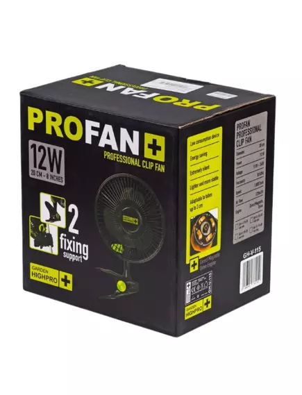 CLIP FAN Вентилятор на клипсе 12W 20 см GH-V-115-EU