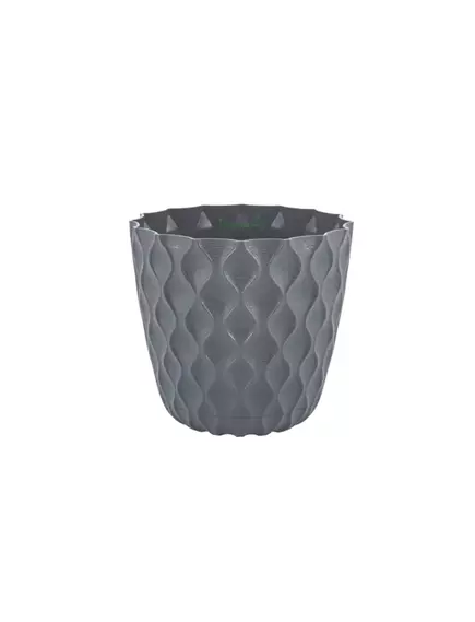 Горшок INGREEN WAVE Вэйв Вулканический серый