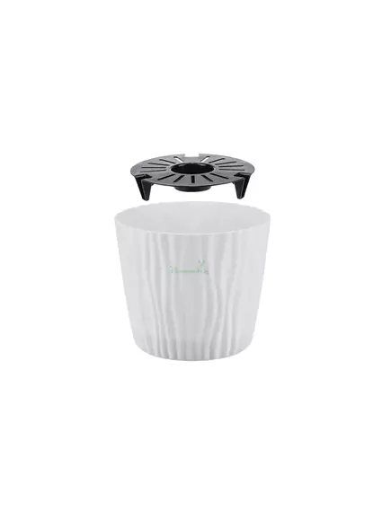 Кашпо Волна D200 мм с вклад. Белый 4 л